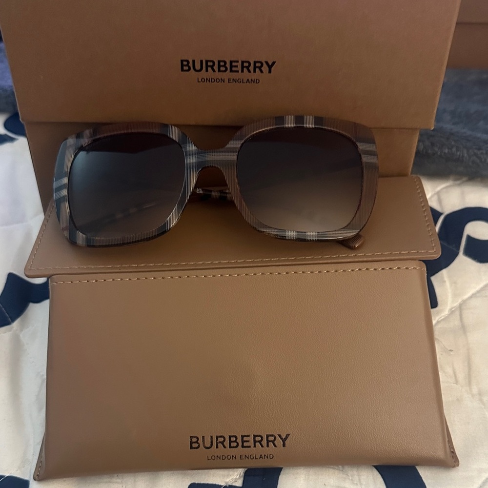 Burberry Plaid Brown Sunglasses